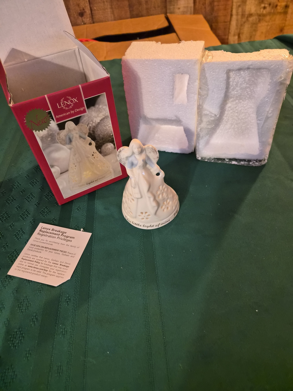 Lenox White Porcelain Angel Figurine - Decorative Home Accent